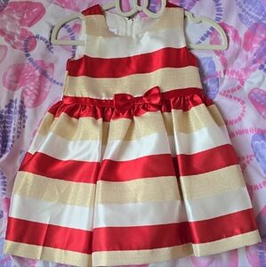 Bonnie Baby Red and White Dress